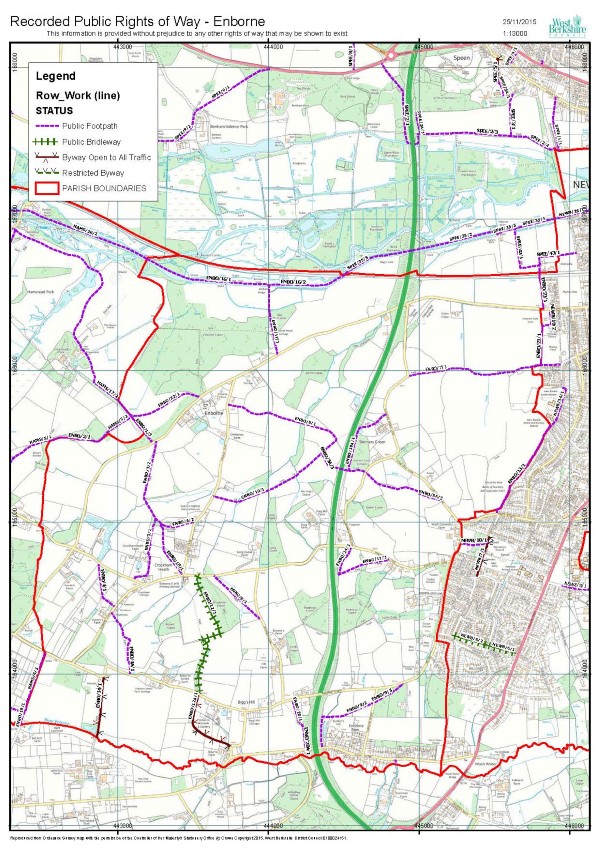 Enborne Parish Boundary Map